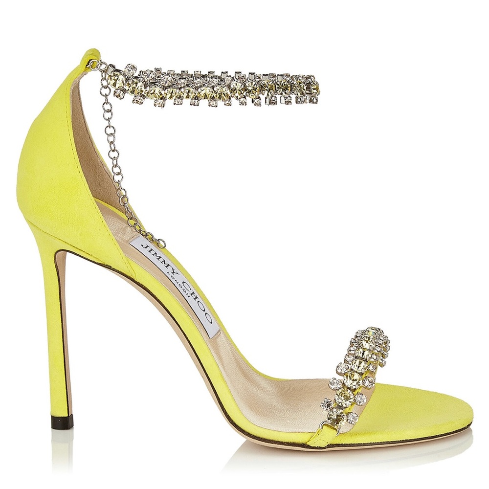 Jimmy Choo Shiloh 100 crystal-embellished suede sandals 37.5